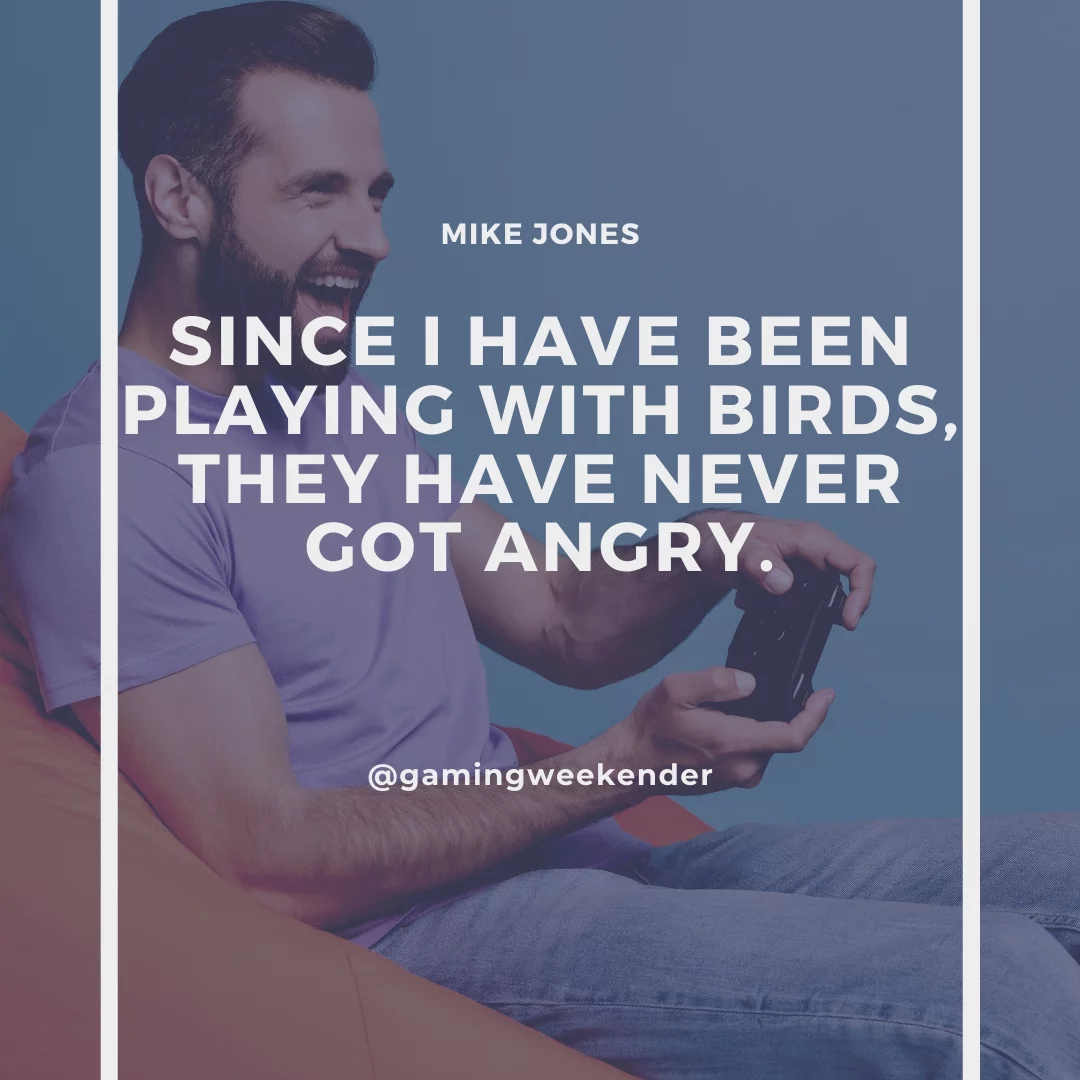 Since I have been playing with birds, they have never got angry.