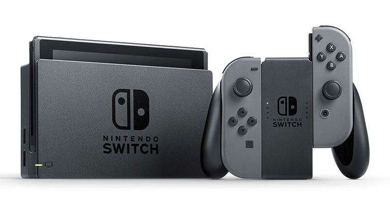 Nintendo Switch With Gray Joy-Con