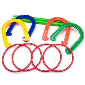 K-Roo Sports Plastic Horseshoe and Ring Toss Game Set