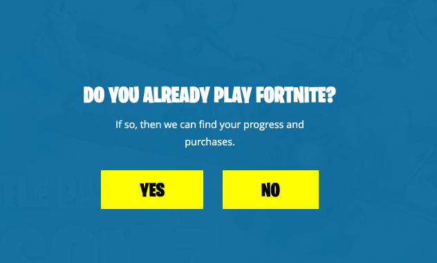 Fortnite Signin Screen